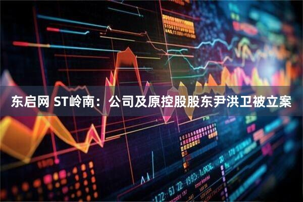 东启网 ST岭南：公司及原控股股东尹洪卫被立案